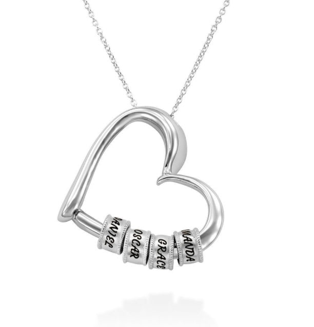 Personalized Heart Necklaces Women Jewelry Custom Name Necklaces & Pendants Mothers Day Gift - Rose Gold - color option displayed