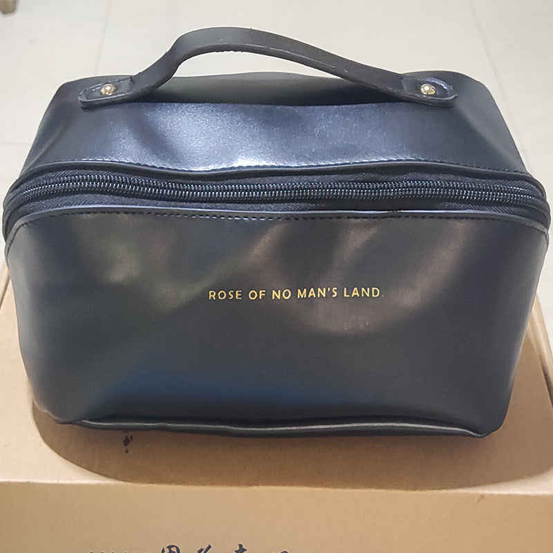Travel Cosmetic Bag Large Capacity Multifunction Travel Cosmetic Bag Women Toiletries Organizer Female Storage Make Up Case Tool - Brown - interior view