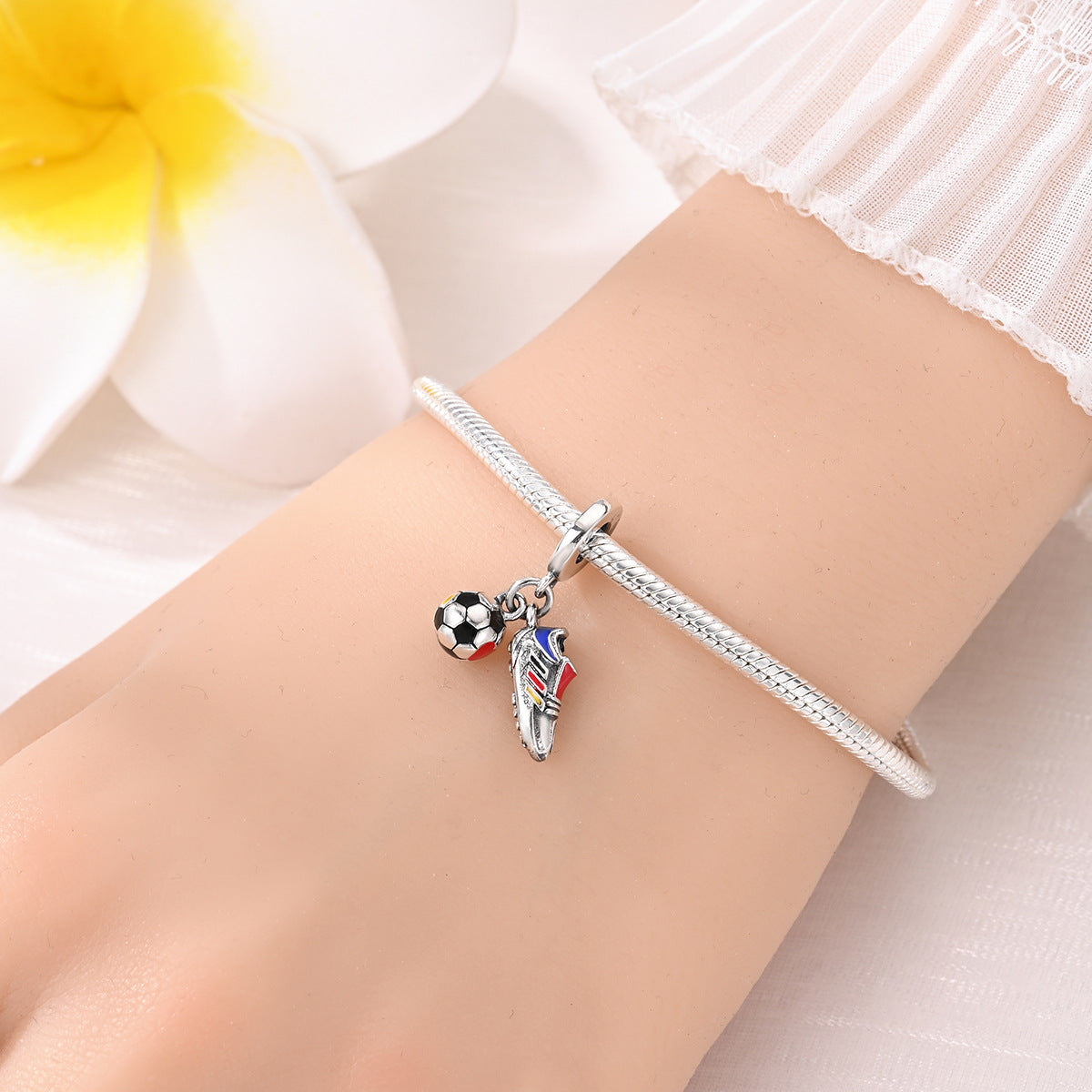 Football DIY Bead Pendant Bracelet Accessories - W-PAC1118 Stadium - product photo