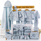 Baby Cotton Clothes Gift Box - B22blue thick - detail close-up