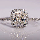 Rings For Women Bridal Wedding Anelli Trendy Jewelry Engagement Ring White Gold Color Anillos - Silver With Box - detail close-up