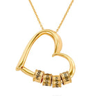 Personalized Heart Necklaces Women Jewelry Custom Name Necklaces & Pendants Mothers Day Gift - Silver - side view