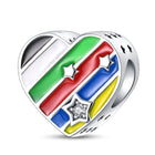 Football DIY Bead Pendant Bracelet Accessories - W-PAC1122 Colorful Ball Safety Clasp - product photo