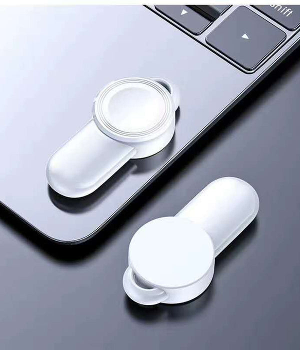 USB Wireless Charger Portable Watch Fast Charging - White - detail close-up