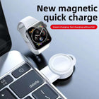 USB Wireless Charger Portable Watch Fast Charging - White - size comparison