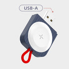 USB Wireless Charger Portable Watch Fast Charging - Black - worn styled shot