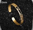 Customized Name Cuff Bracelet - Personalized Bangle, Multiple Widths & Styles - Style2 - back view