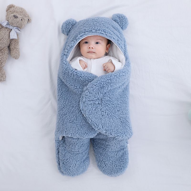 Baby Quilted Sleeping Bag Wrapper - White - packaging shown