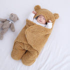 Baby Quilted Sleeping Bag Wrapper - Light Blue - worn styled shot