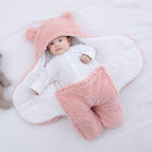 Baby Quilted Sleeping Bag Wrapper - Pink - detail close-up