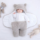 Baby Quilted Sleeping Bag Wrapper - Khaki - size comparison