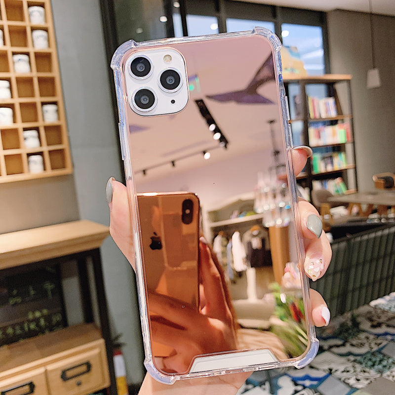 Mirror Phone Case Convenient Phone Case With Mirror - Rose Gold - color option displayed