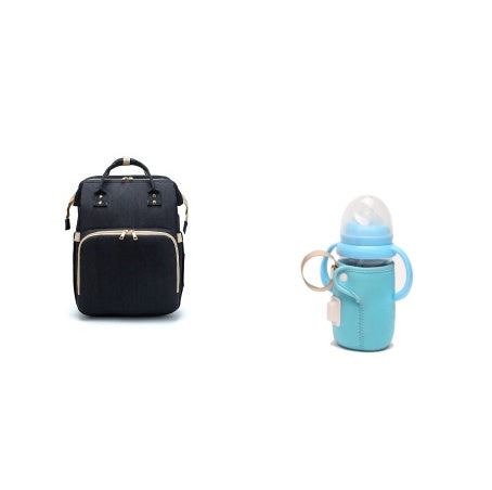 USB Charging Version Mommy Bed Backpack Folding Large Capacity Multi-function - interior view