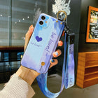Wristband Phone Case Watercolor Phone Case - Blue - packaging shown