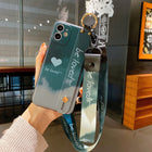 Wristband Phone Case Watercolor Phone Case - Blue - front view