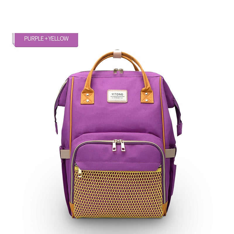 Fashion Mummy Maternity Nappy Bag - Black stripe - front view