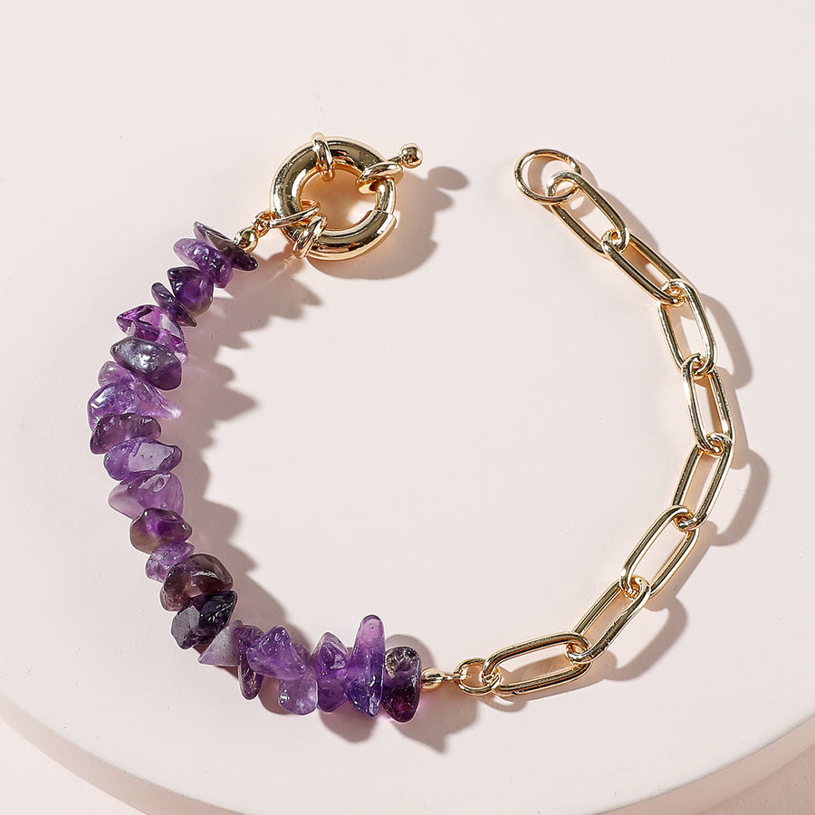 Aqua Crystal Bracelet – Natural Stone Statement Jewelry