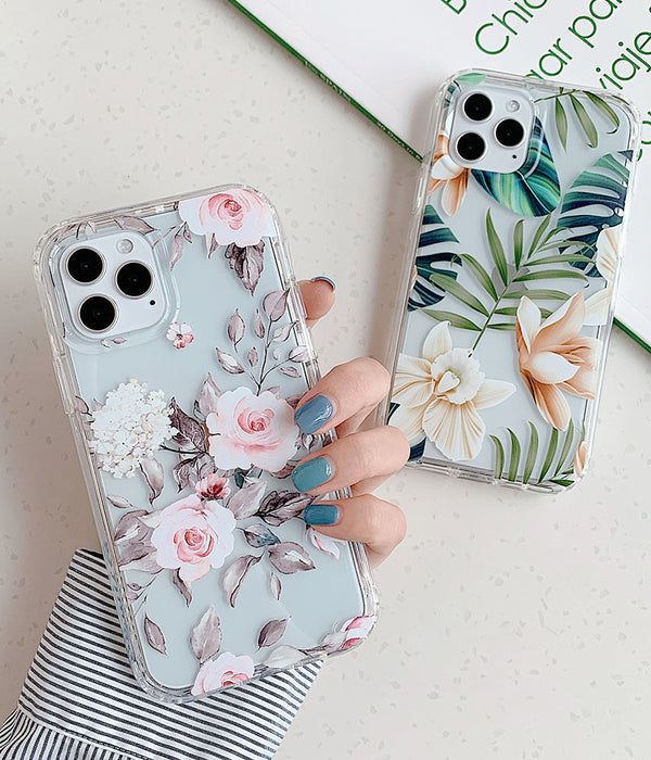 Banana Leaf Watercolor Flowers Are Suitable For Protecting Mobile Phone Cases - Orange - front view