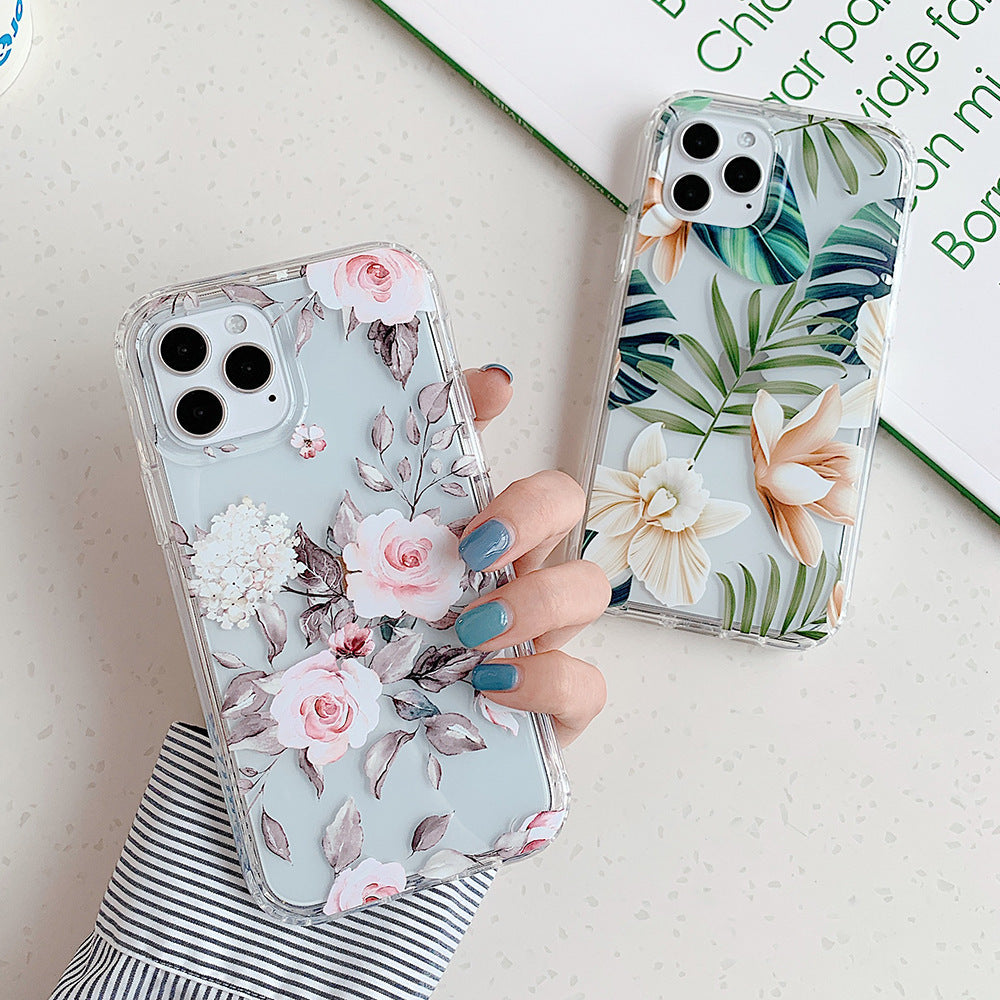 Banana Leaf Watercolor Flowers Are Suitable For Protecting Mobile Phone Cases - Orange - front view