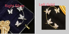 Fashion Earring Butterfly Ear Clip And Ear Hook Jewelry - Silver pair - size comparison