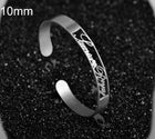 Customized Name Cuff Bracelet - Personalized Bangle, Multiple Widths & Styles - packaging shown