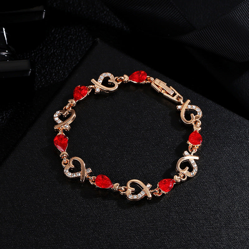 Rhinestone Heart Charm Bracelet: A Touch of Elegance for Every Occasion