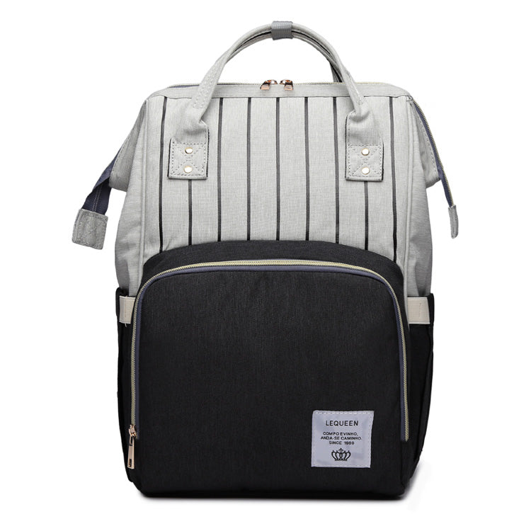 Fashion Mummy Maternity Nappy Bag - Light Gray - front view