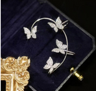 Fashion Earring Butterfly Ear Clip And Ear Hook Jewelry - Right Gold - packaging shown