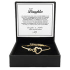 Hollow Zircon Heart Open-End BraceletLight Luxury - Silvery - packaging shown
