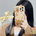 Autumn Leaves And Flowers With Bow Silk Scarf Phone Cases - color option displayed