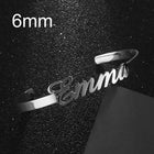 Customized Name Cuff Bracelet - Personalized Bangle, Multiple Widths & Styles - Style3 - lifestyle shot