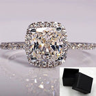 Rings For Women Bridal Wedding Anelli Trendy Jewelry Engagement Ring White Gold Color Anillos - Silver - size comparison