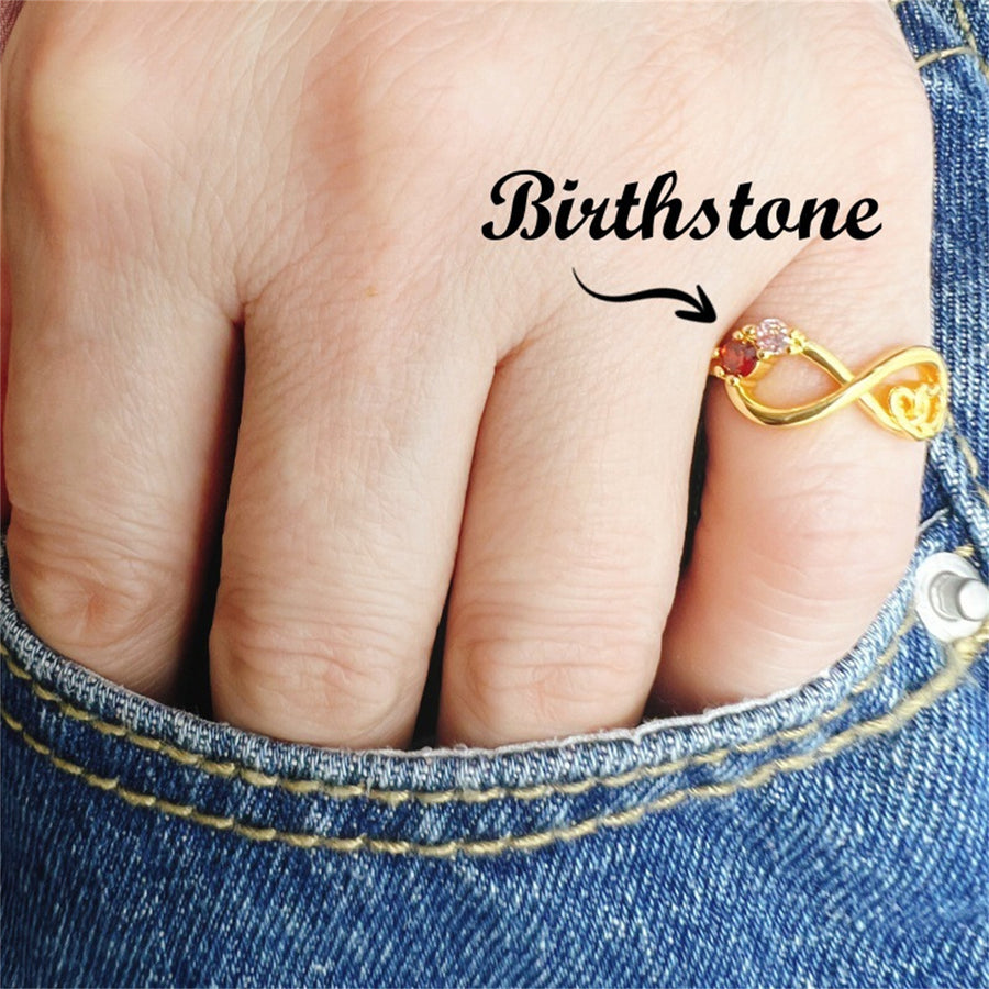 Custom Name Ring for Women – Personalized Letter, Heart & Bow Ring