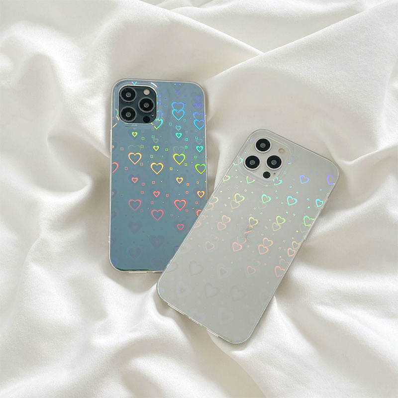 Laser Colorful Love For Double-sided Coated Silicone Phone Case - side view (3 of 5)