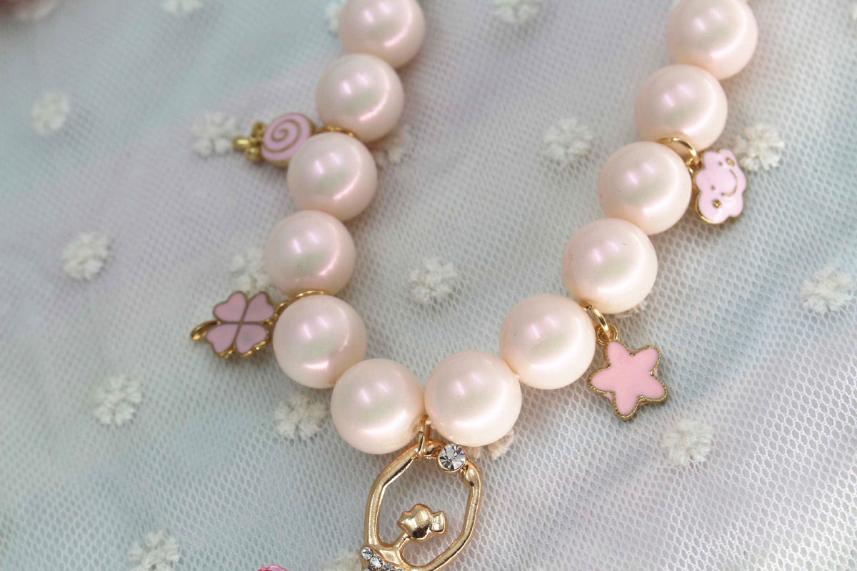 Necklace Korea Jewelry Accessories Jewelry - Pink - side view
