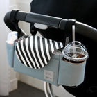 Multifunction Baby Stroller Bag Organizer Maternity Nappy Bag Stroller Accessories Cup wheelchair bag - Grey bear - front view
