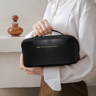 Travel Cosmetic Bag Large Capacity Multifunction Travel Cosmetic Bag Women Toiletries Organizer Female Storage Make Up Case Tool - Black - interior view
