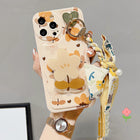 Autumn Leaves And Flowers With Bow Silk Scarf Phone Cases - Single phone case - packaging shown