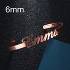 Customized Name Cuff Bracelet - Personalized Bangle, Multiple Widths & Styles - Style2 - lifestyle shot