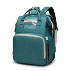 USB Charging Version Mommy Bed Backpack Folding Large Capacity Multi-function - Blue A - front view