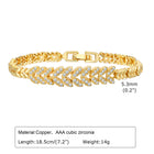 Zircon Flower Heart Bracelet – Sparkling Statement Jewelry