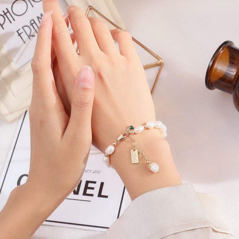 Natural Zircon Pearl Bracelet Ins Fashion Luxury Jewelry - packaging shown (4 of 5)