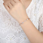 Plated Crystal Ladies Bracelet - Red - packaging shown