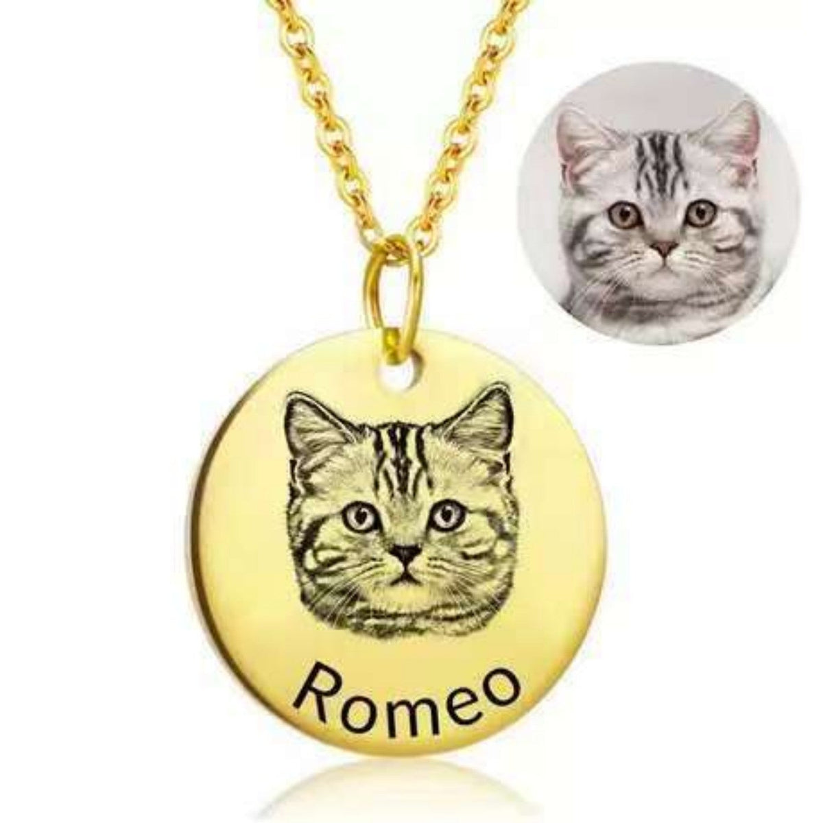 Personalized Laser Engraved Necklace With Engraved Characters And Graphics - Silver - color option displayed
