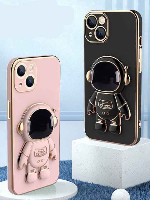 Customer video for 3D Astronaut Phone Case Anti-Drop Electroplating Bracket