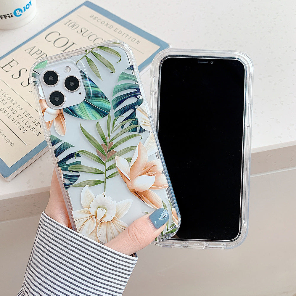Banana Leaf Watercolor Flowers Are Suitable For Protecting Mobile Phone Cases - color option displayed