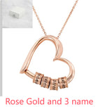 Personalized Heart Necklaces Women Jewelry Custom Name Necklaces & Pendants Mothers Day Gift - Gold - worn styled shot