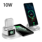 Wireless Charger For IPhone Fast Charger For Phone Fast Charging Pad For Phone Watch 6 In 1 Charging Dock Station - White - worn styled shot