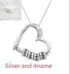 Personalized Heart Necklaces Women Jewelry Custom Name Necklaces & Pendants Mothers Day Gift - color options displayed