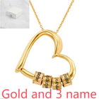 Personalized Heart Necklaces Women Jewelry Custom Name Necklaces & Pendants Mothers Day Gift - Silver - detail close-up